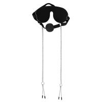Bad Kitty Maske, Gag Ball og Nipple Klemmer-4