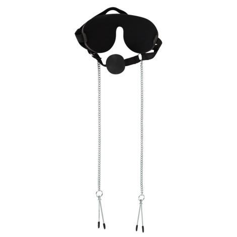Bad Kitty Maske, Gag Ball og Nipple Klemmer-4