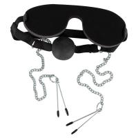 Bad Kitty Maske, Gag Ball og Nipple Klemmer-2