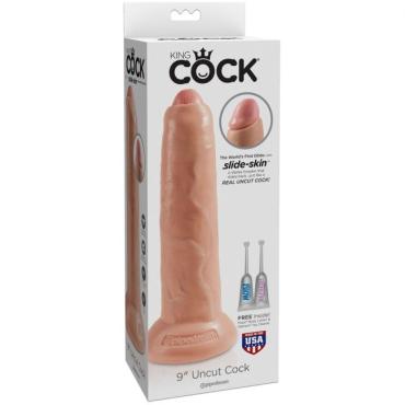 King Cock Uncut Realistisk Dildo 23 cm-1