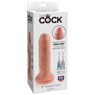 King Cock Uncut Realistisk Dildo 15 cm-1