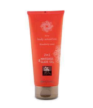 HOT SHIATSU 2IN1 JORDBÆRDUFT 200 ML