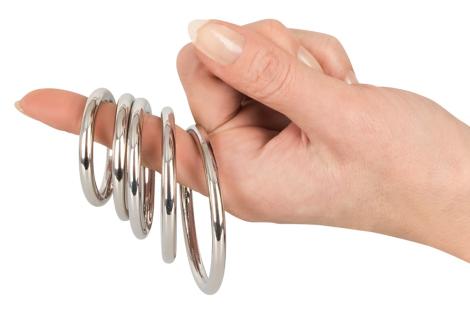 Bad Kitty Stål Penisring Sæt-5