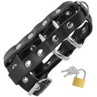 Darkness Leather Chastity Cage-1