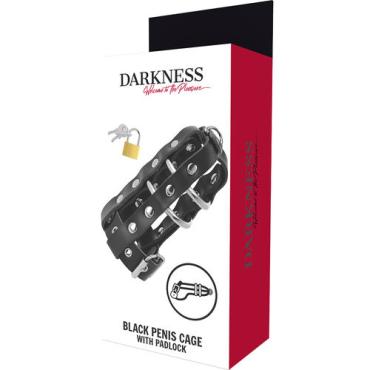 Darkness Leather Chastity Cage-2