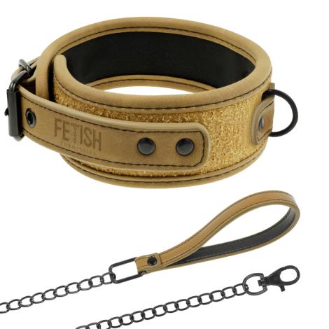 FETISH SUBMISSIVE ORIGIN COLLAR WITH LEASH-6