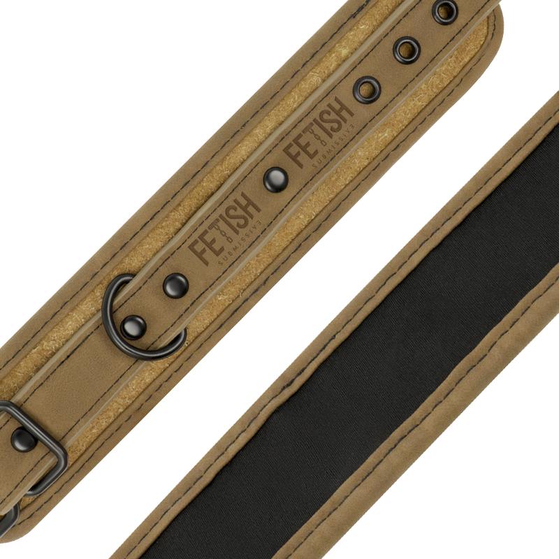 Fetish Submissive Origin Ankle Cuffs Vegan Leather-6