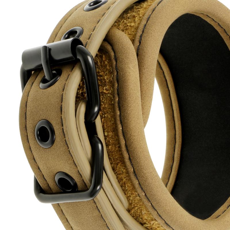 Fetish Submissive Origin Ankle Cuffs Vegan Leather-7