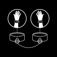 Fetish Submissive Håndjern Vegansk Sort-8