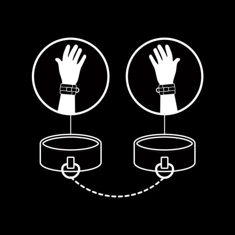 Fetish Submissive Håndjern Vegansk Sort-8