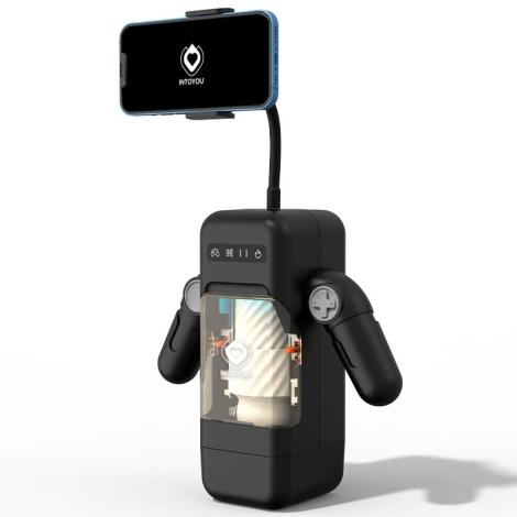 Kvalitets Masturbator med fremstød, varme, vibration og mobilholder-5