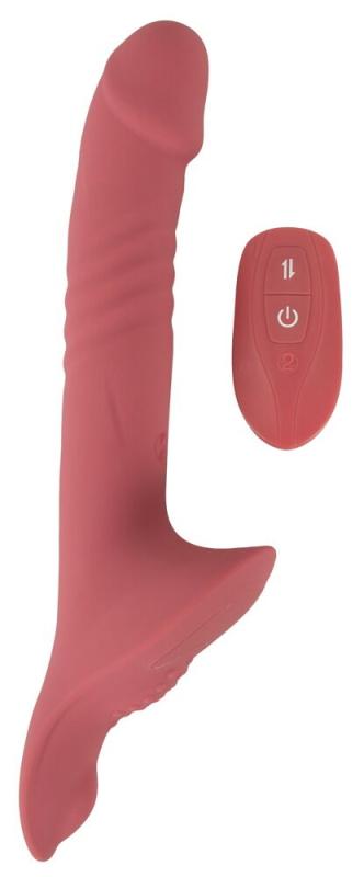 Stødende Strap-On vibrator med Fjernbetjening-5