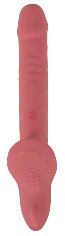 Stødende Strap-On vibrator med Fjernbetjening-6