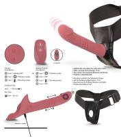 Stødende Strap-On vibrator med Fjernbetjening-14