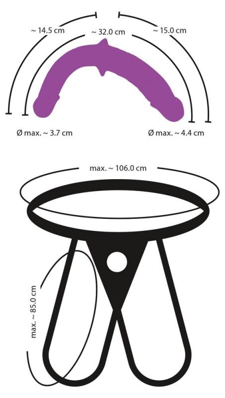 Super blød dobbelt strap-on fra Sweet Smile-9