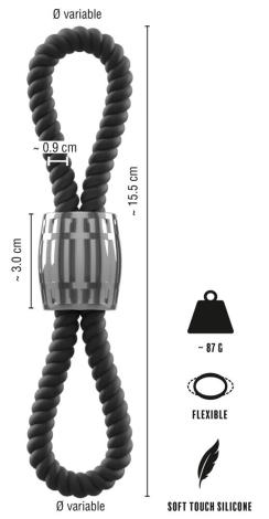 Heavy Rope Cock Strap with two Loops-5