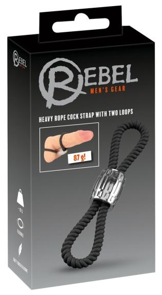 Heavy Rope Cock Strap with two Loops-1
