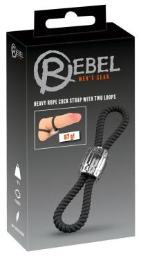 Heavy Rope Cock Strap with two Loops-1