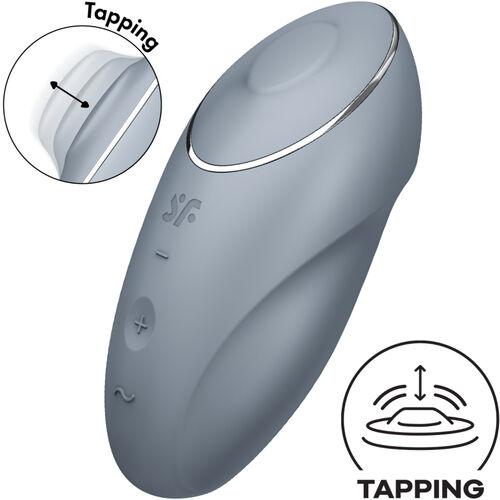 SATISFYER - TAP & CLIMAX 1 GRÅ LAY-ON VIBRATOR