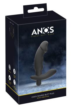 ANOS Penis Formet Buttplug med Vibration-1