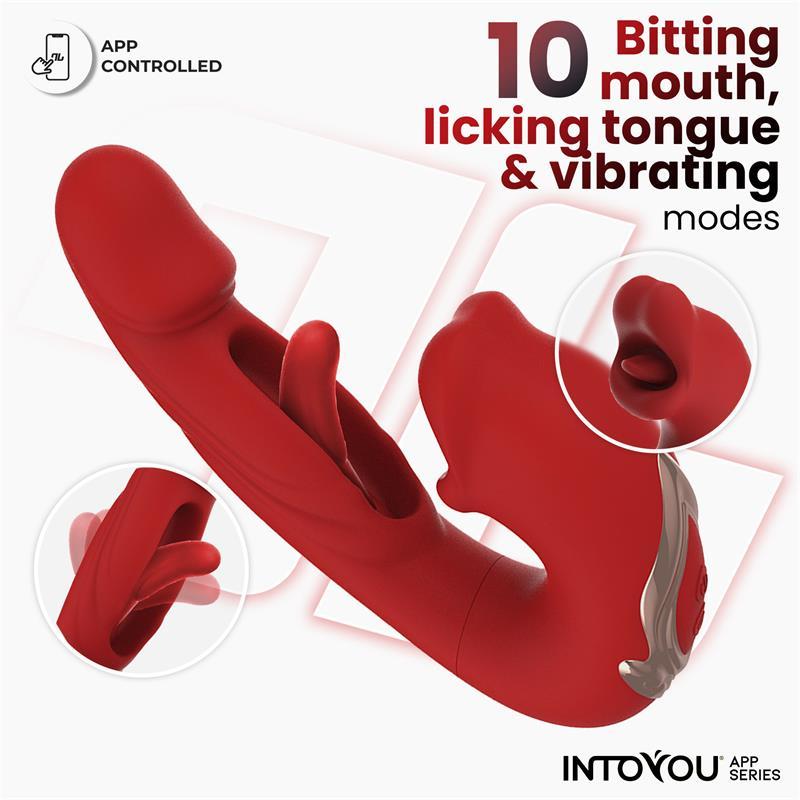 Mouty Vibe With Biting & Flipping – Avanceret App-styret Vibrator